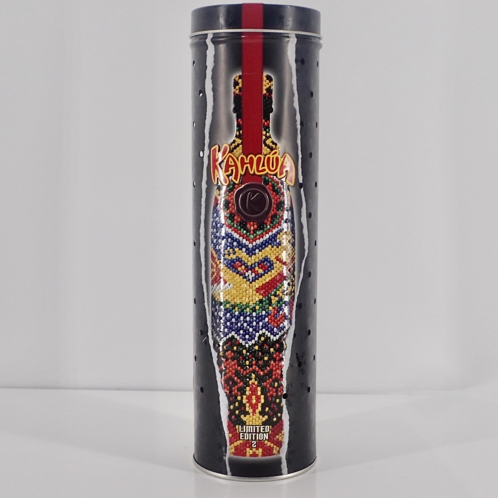 2003 Kahlua Limited Edition With "Sealed" Red Lights Texture Surface 12" Tin